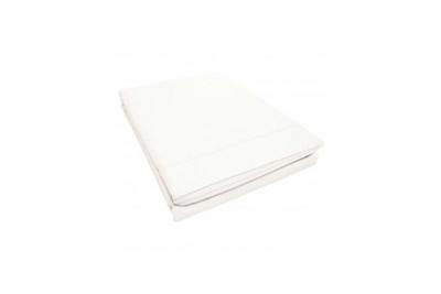 Drap plat uni 1 personne 57 fils ""lina"" + point bourdon