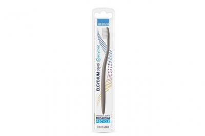 Elgydium STYLE - Brosse &agrave; Dents en Plastique Recycl&eacute; Medium