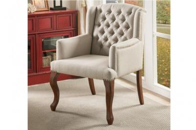 Vente-unique Fauteuil berg&egrave;re en tissu PARUNA - Beige