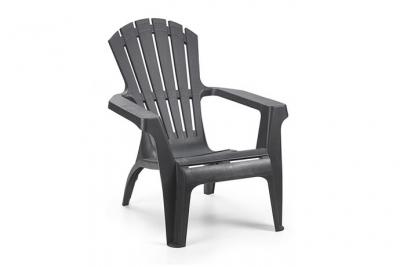 Lot de 2 fauteuils empilables Anthracite 75 x 86 x 86 cm - Anthracite