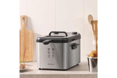 Friteuse &eacute;lectrique de 4l 3270w noir gris