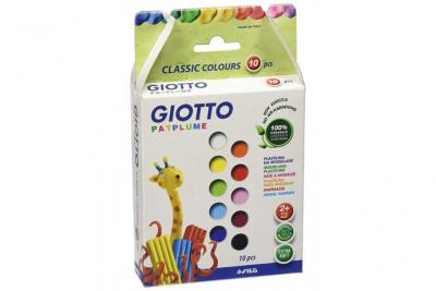 Giotto Patplume Bo&icirc;te de 10 b&acirc;tons de p&acirc;te &agrave; modeler