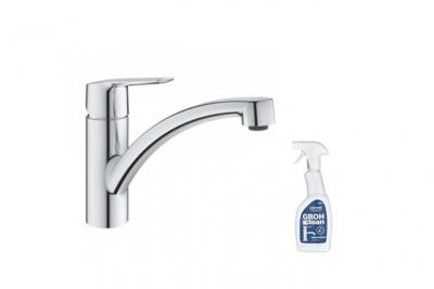 Mitigeur cuisine Start Bec bas chrome avec nettoyant GrohClean - Grohe