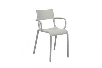 Kartell Generic A, Chaise, Gris, Set de 2