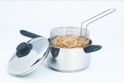 Kitchen craft chip fryer and basket, stainless steel 20cm