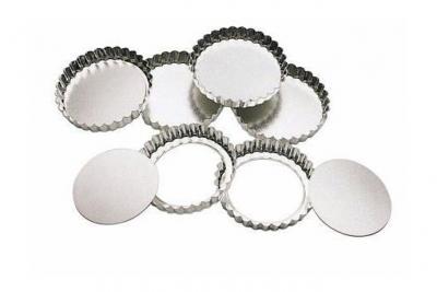 Kitchen craft lot de 6 mini-moules &agrave; tarte/flan &agrave; base amovible 10 cm