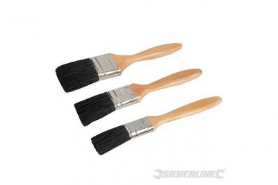 Silverline 868557 Lot de 3 pinceaux qualit&eacute; Pr&eacute;mium 3 pi&egrave;ces