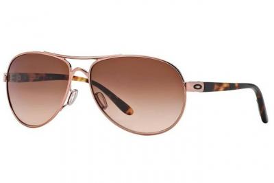 Lunettes de soleil Oakley Oo4079 feedback col. 407901 Femme Ronds Or