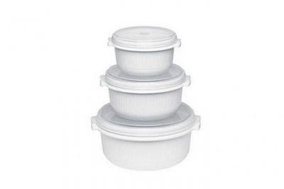 Boite alimentaire ronde pour micro-onde x3
