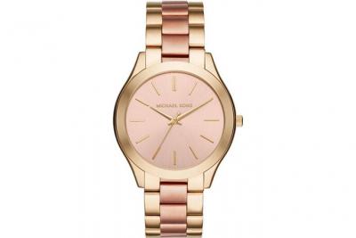 Montre Michael Kors Runway MK3493 Bracelet ac&eacute;tate et acier or rose