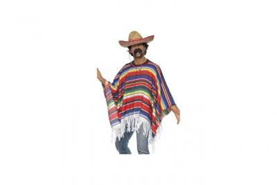 SMIFFY S Costume adulte Poncho Mexicain Rainbow -
