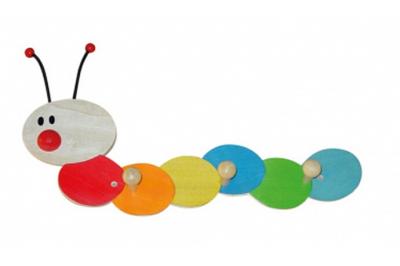 Bieco 23-021947 - Porte Manteau B&eacute;b&eacute; Ou Enfant Caterpillar, Du Bois