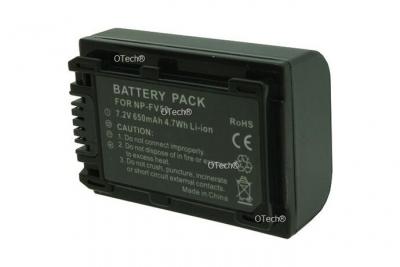 Batterie d'origine Li-ion. capacit&eacute;: 700 mAh pour SONY NP-FV30 - Garantie 1 an