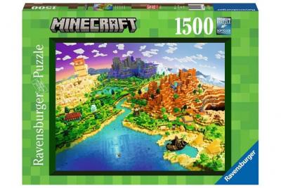 Puzzle 1500 pi&egrave;ces Ravensburger Le monde de Minecraft 