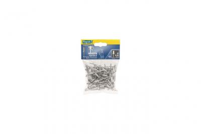 Lot De 100 Rivets Aluminium Diam.4.8 X H.10 Mm Rapid