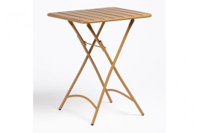 Table De Jardin Pliante En Acier (60x60 Cm) Janti Moutarde