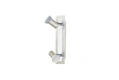 Spot ROTTELO 2 ampoules nickel satin&eacute;