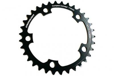 Plateau VTT Stronglight 2x8-9v int&eacute;rieur (34 &agrave; 36 dents) noir Diam 1