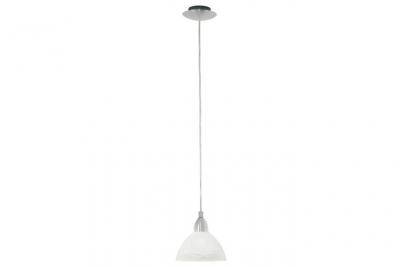 Suspension BRENDA 1 ampoule nickel satin&eacute; Diam&egrave;tre 19.5 Cm