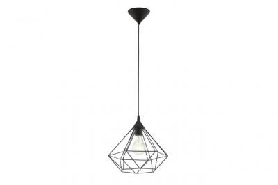 Suspension 1x e27 m&eacute;tal noir EGLO Tarbes D.32.5 cm
