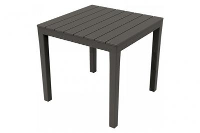 Table de jardin carr&eacute;e noire 78x78x72cm ipae progarden E3-75310