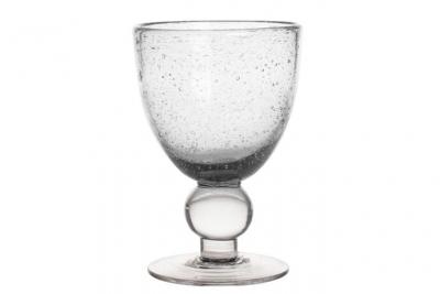 Verre &agrave;&nbsp;eau &agrave;&nbsp; pied en verre souffl&eacute; (lot de 6) bulles