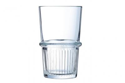 Verre &agrave;&nbsp;eau en verre tremp&eacute; transparent (lot de 6) manhattan