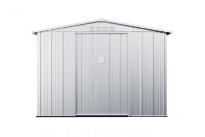 Abri de jardin m&eacute;tal en acier galvanis&eacute; gris 4,91 m&sup2; LINUS