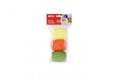 Apli 014412 3 Raphia Naturel, 30m, Fluo
