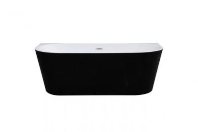 Baignoire &icirc;lot - DIVINA - 245L - 170*75*58 cm - Noire