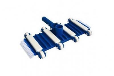 Balai aspirateur manuel 8 roues + brosses lat&eacute;rales NMP bflex - blanc/bleu