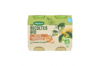 Petits pots brocolis, pommes de terre, veau Fran&ccedil;ais, d&egrave;s 6 mois, bio