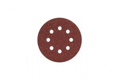 Feuille abrasive &Oslash; 125 mm G60, WP, 8 trous, velcro - 5 pi&egrave;ces