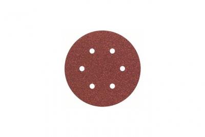 Feuille abrasive &Oslash; 150 mm G80, paint, 6 trous, velcro, - 5 pi&egrave;ces