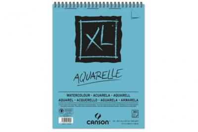 Bloc spiral&eacute; petit c&ocirc;t&eacute; XL Aquarelle A3 300 g Grain Fin