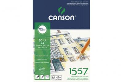 Bloc De 30 Feuilles Coll&eacute;es Sur 1 Cot&eacute; 1557 A4 180gr - Dessin