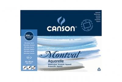 Canson Bloc Papier Aquarelle "Montval", 190 X 240 Mm 300g 12 Feuilles