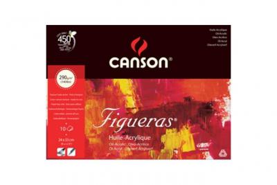 Canson Bloc 10 Feuilles Papier Dessin "Figueras", 460 X 380 Mm, 290 G/M2