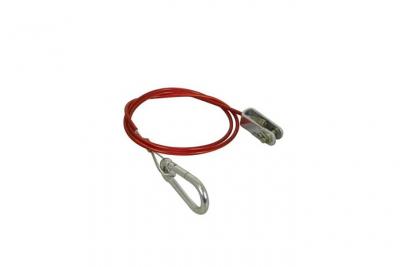 Cable frein securite avec mousqueton 100cm 1500N/150kg