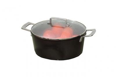 Cocotte fonte d'aluminium 24cm + couvercle - valira - 4669/25