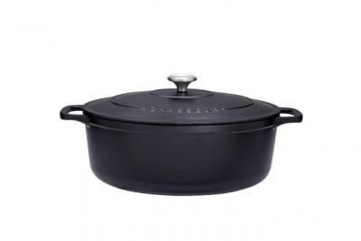 CHASSEUR Cocotte en fonte ovale 25 cm Noire - Sublime