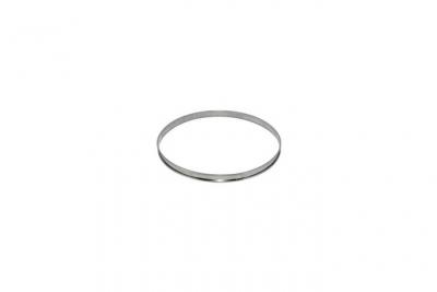 Cercle &agrave; tarte bord roul&eacute; 28 cm en inox - De Buyer - Argent - Inox