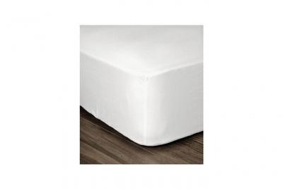 LOVELY HOME Drap Housse 100% coton 140x190x25 cm blanc (Lot de 2)