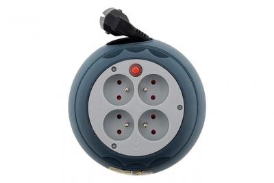 Enrouleur HO5VV-F 4 prises 3G1,5 4m + coupe-circuit - Zenitech