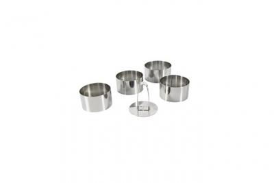Equinox lot de 4 emportes pieces + 1 poussoir 8 cm gris