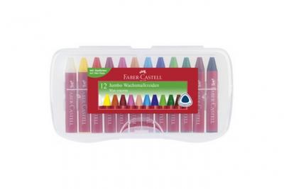 Faber-Castell 120011 Craies triangulaires &agrave; la cire etui de 12