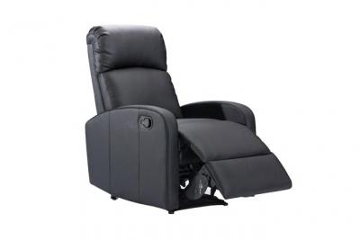 Vente-unique Fauteuil relax en simili ISAO - Noir