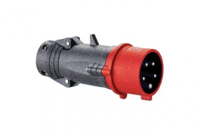 Fiche Droite Male 16 Amp&egrave;res 3P+N+T Ip44 Rouge - Legrand Hypra 52244