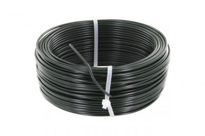Fil de tension galvanis&eacute; plastifie vert 2,7mm - 100m