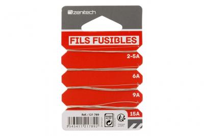 Fil fusible plomb 2-5A + 4-5A + 6A + 9A